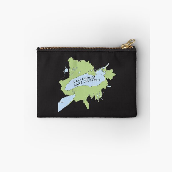 Item preview, Funny Lake Ontario Political Map with Lake America Sign Illustration designed and sold by HMshopful.
