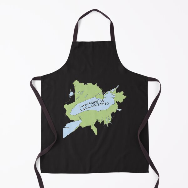 Item preview, Funny Lake Ontario Political Map with Lake America Sign Illustration designed and sold by HMshopful.