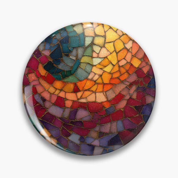 Item preview, Abstract Gaudi Inspired Mosaic Colorful Trencadís Spiral Pattern Art designed and sold by GrinGalore.