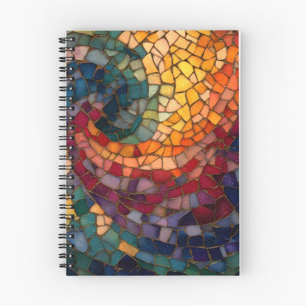 Item preview, Abstract Gaudi Inspired Mosaic Colorful Trencadís Spiral Pattern Art designed and sold by GrinGalore.