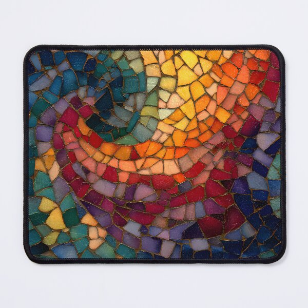 Item preview, Abstract Gaudi Inspired Mosaic Colorful Trencadís Spiral Pattern Art designed and sold by GrinGalore.