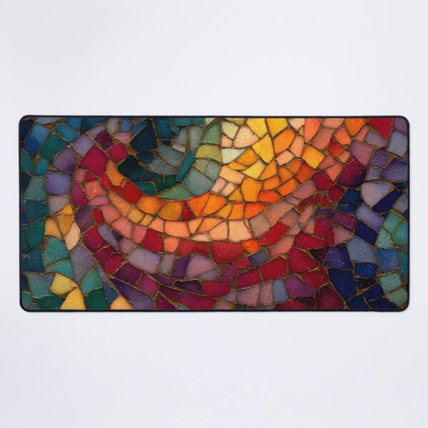 Item preview, Abstract Gaudi Inspired Mosaic Colorful Trencadís Spiral Pattern Art designed and sold by GrinGalore.