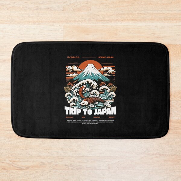 Item preview, Trip to Japan – Mount Fuji Koi Waves Vintage designed and sold by FeverVoid.