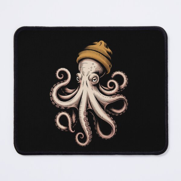 Item preview, Octopus Wearing Beanie Funny Winter Ocean Animal designed and sold by ZACK ART.