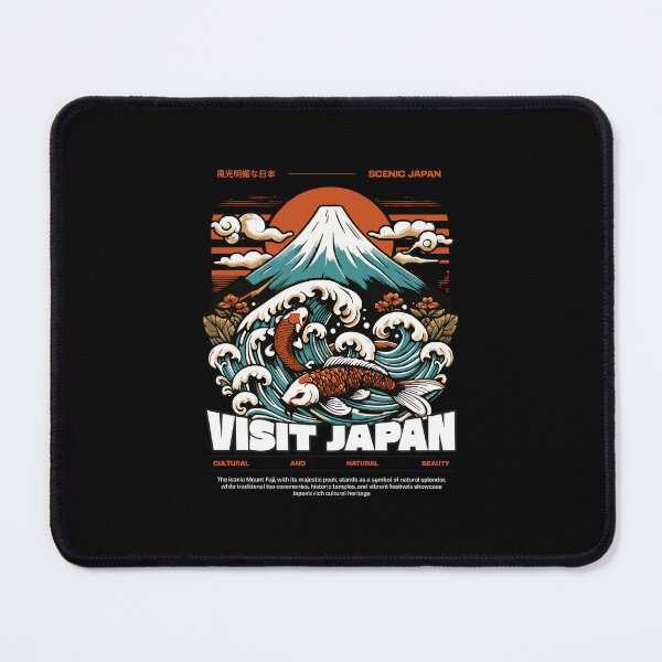 Item preview, Visit Japan – Mount Fuji Koi Waves Vintage Art designed and sold by FeverVoid.