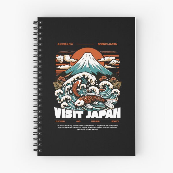 Item preview, Visit Japan – Mount Fuji Koi Waves Vintage Art designed and sold by FeverVoid.