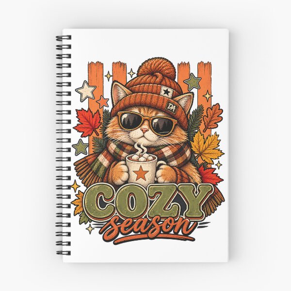 Item preview, Cozy Season Autumn Cat Coffee Beanie Scarf Art designed and sold by DesignArtist.ia.