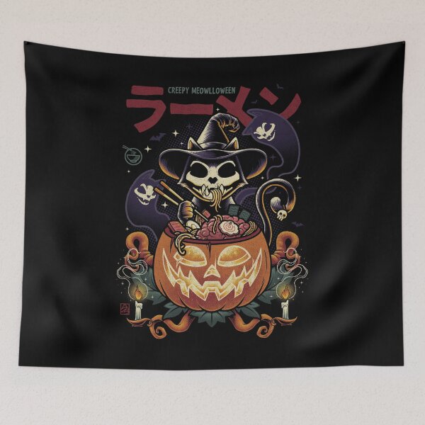 Item preview, CREEPY MEOWLLOWEEN RAMEN designed and sold by Angoes25.