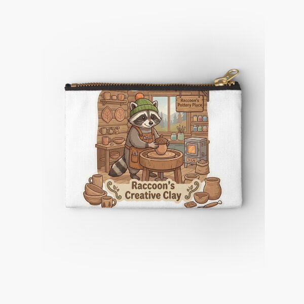 Item preview, Cute Raccoon Potter – Raccoon's Creative Clay Pottery Gift designed and sold by Isliath.