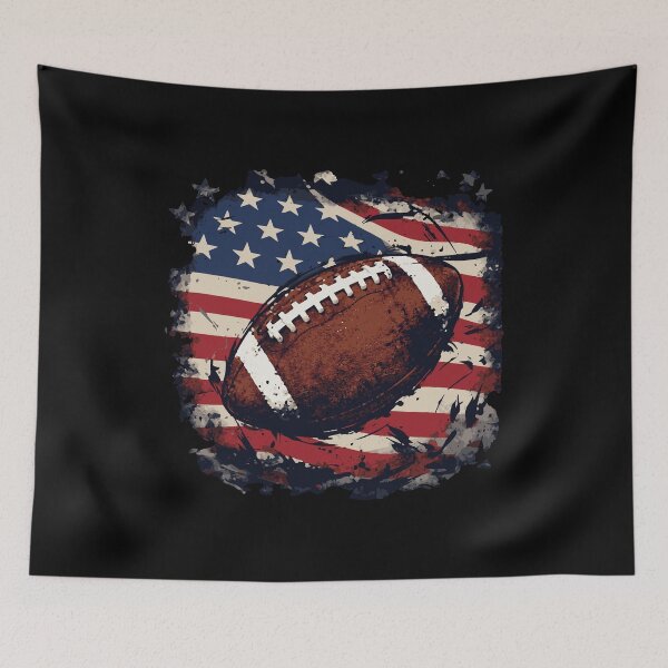 Item preview, American Football USA Flag Vintage Grunge Sport designed and sold by FeverVoid.