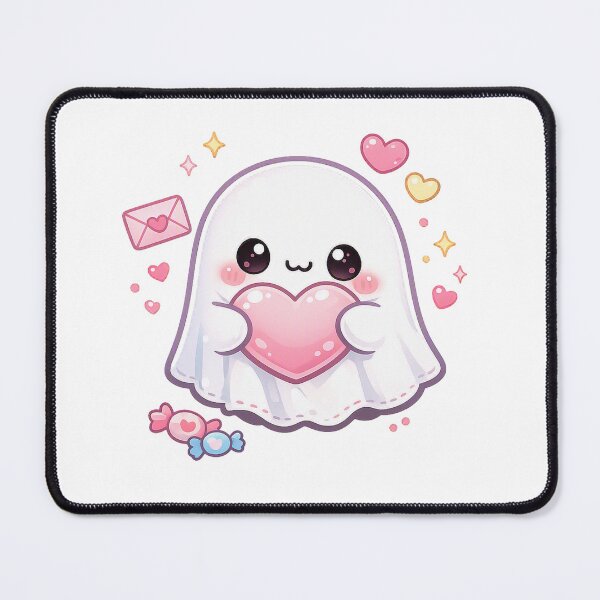 Item preview, Love Letter Ghost – Soft Pastel Kawaii Heart Spirit designed and sold by Sommium .