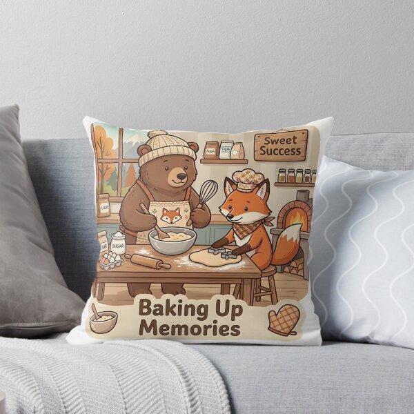 Item preview, Cute Bear and Fox Baking – Baking Up Memories Bakery Gift designed and sold by Isliath.