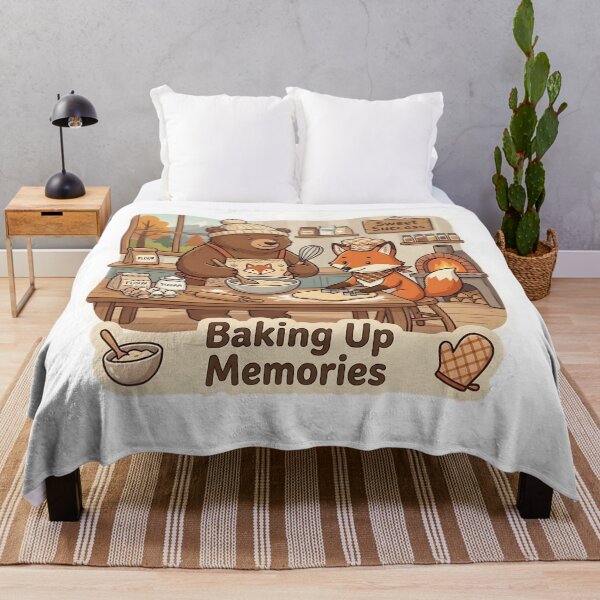 Item preview, Cute Bear and Fox Baking – Baking Up Memories Bakery Gift designed and sold by Isliath.