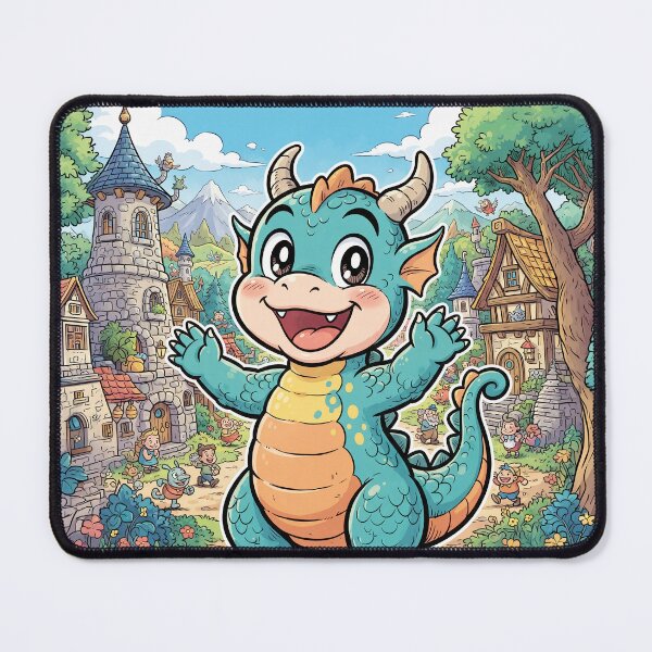 Item preview, Smiling Dragon Anime Style designed and sold by Home Decor Art.