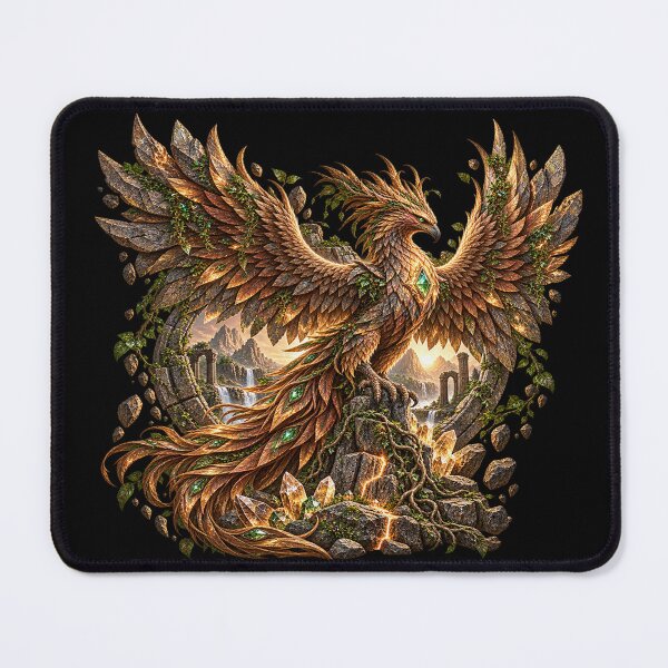 Item preview, Earth Phoenix – Ancient Elemental Bird of Power designed and sold by TroviTutto.