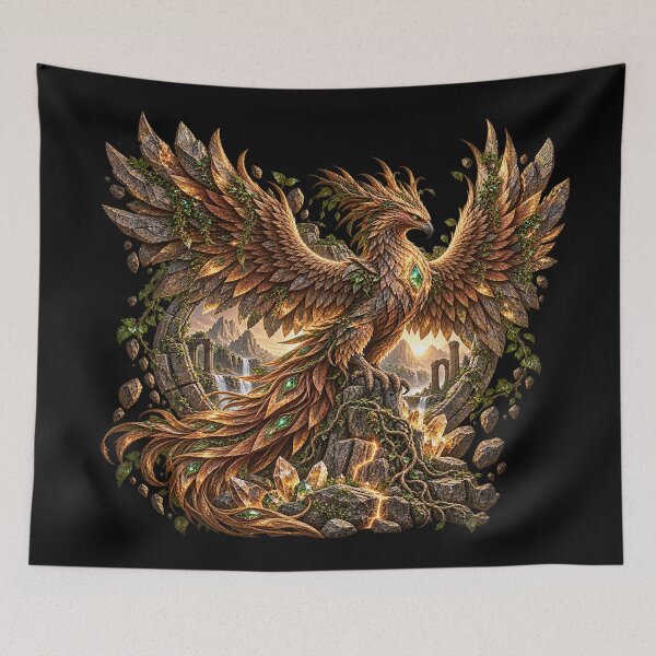 Item preview, Earth Phoenix – Ancient Elemental Bird of Power designed and sold by TroviTutto.
