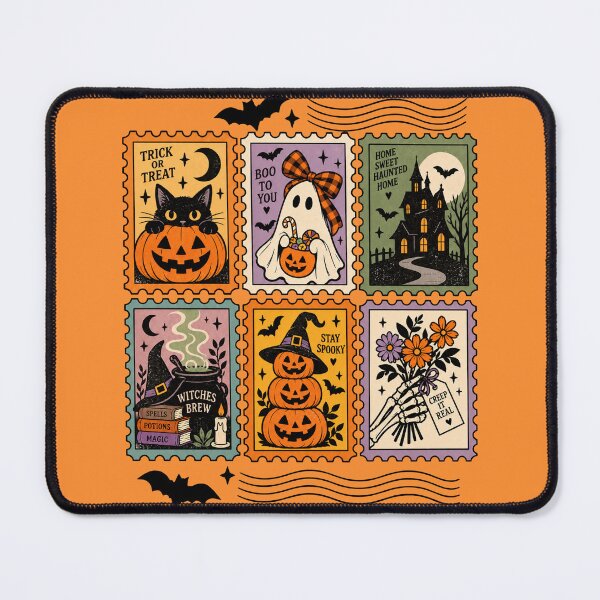 Item preview, Stamp Trick Or Treat, Fright Night, 31 October, Spooky Season designed and sold by vintagearttee.