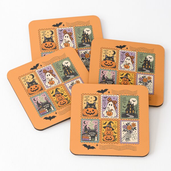 Item preview, Stamp Trick Or Treat, Fright Night, 31 October, Spooky Season designed and sold by vintagearttee.
