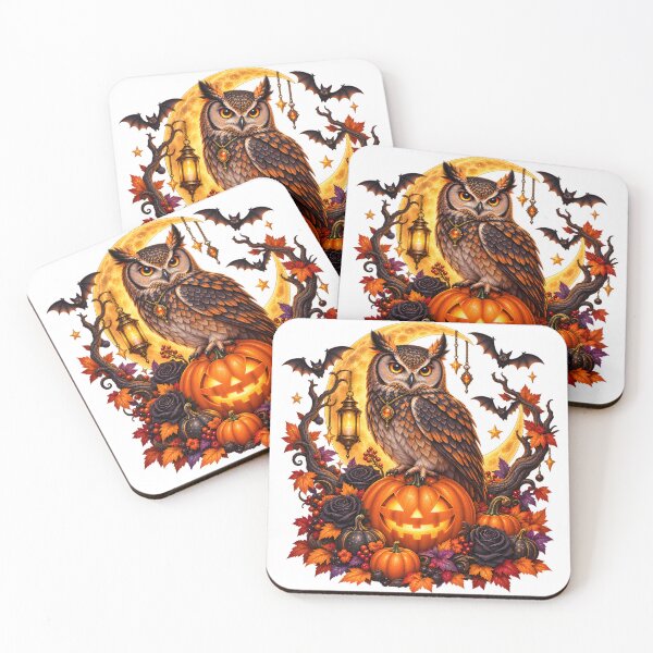 Item preview, Gothic Owl & Pumpkin – Autumn Night designed and sold by Clothes With Smiling Animals Walt Gral.
