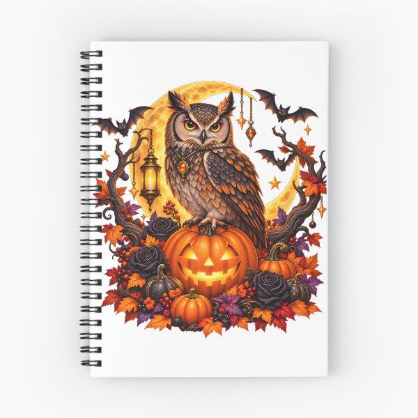 Item preview, Gothic Owl & Pumpkin – Autumn Night designed and sold by Clothes With Smiling Animals Walt Gral.