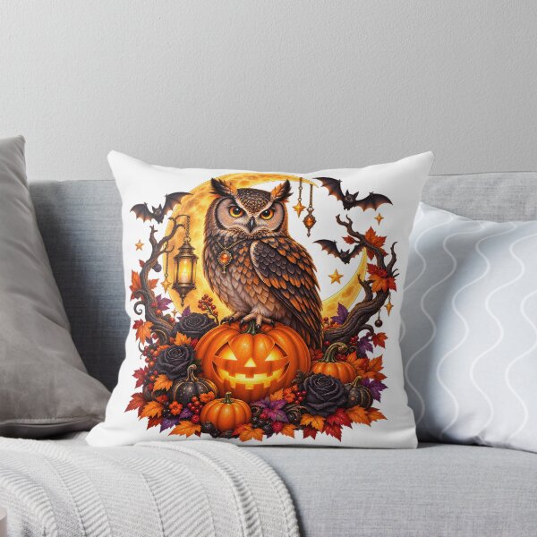 Item preview, Gothic Owl & Pumpkin – Autumn Night designed and sold by Clothes With Smiling Animals Walt Gral.
