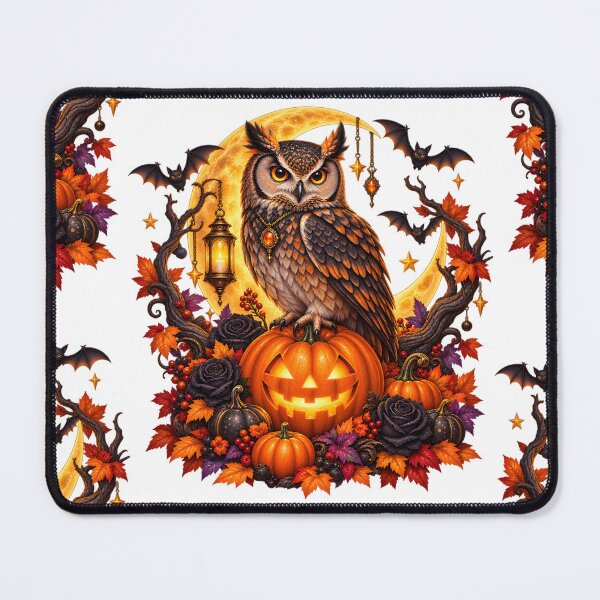 Item preview, Gothic Owl & Pumpkin – Autumn Night designed and sold by Clothes With Smiling Animals Walt Gral.