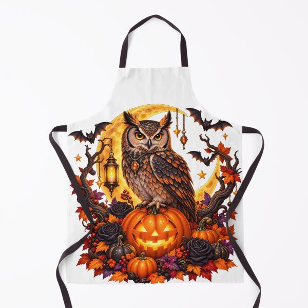 Item preview, Gothic Owl & Pumpkin – Autumn Night designed and sold by Clothes With Smiling Animals Walt Gral.