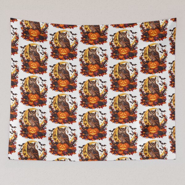 Item preview, Gothic Owl & Pumpkin – Autumn Night designed and sold by Clothes With Smiling Animals Walt Gral.