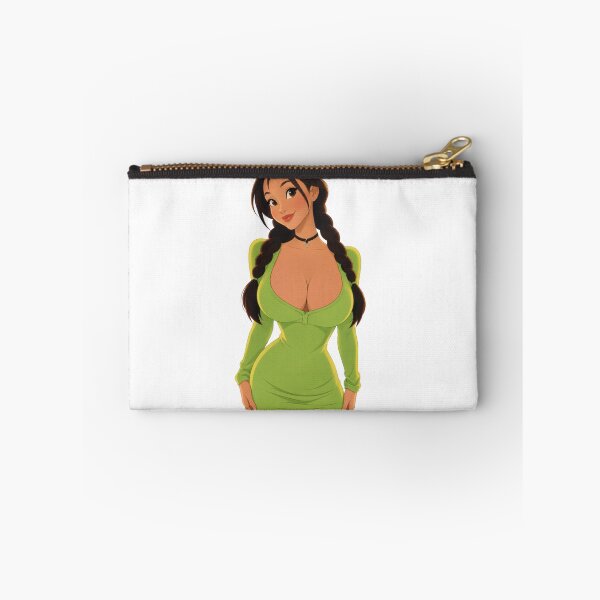 Item preview, Cute Latina Girl Green Dress Braids - Retro 90s Cartoon Style designed and sold by  Hollow Moon Studios..