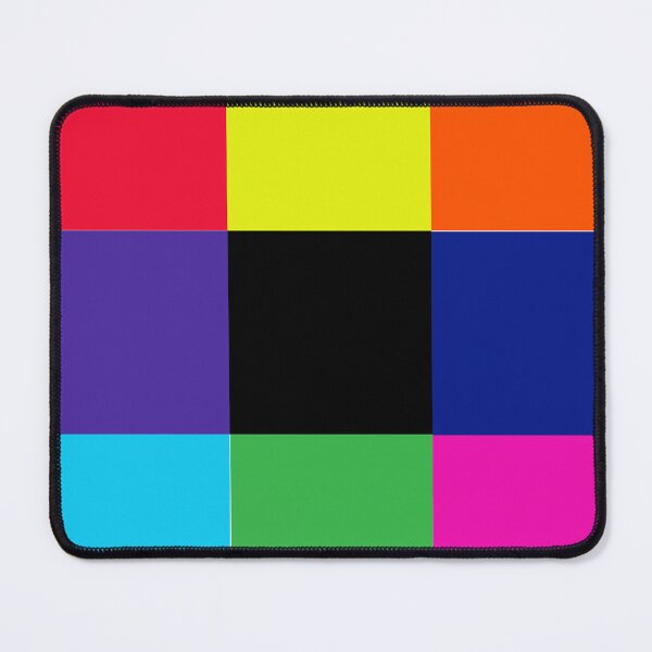 Item preview, Color blocks, 9 squares, red yellow orange purple blue green pink designed and sold by PixDezines.