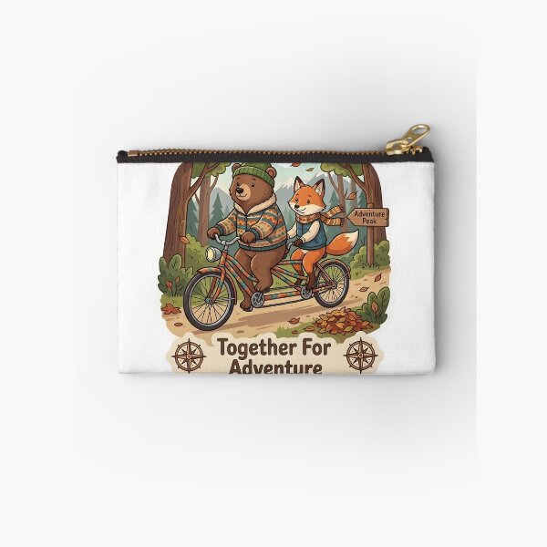 Item preview, Cute Bear and Fox Tandem Bike – Together For Adventure Gift designed and sold by Isliath.