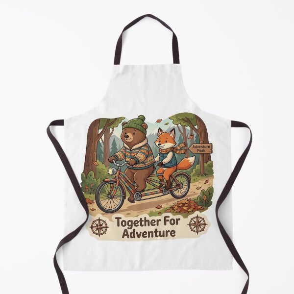 Item preview, Cute Bear and Fox Tandem Bike – Together For Adventure Gift designed and sold by Isliath.