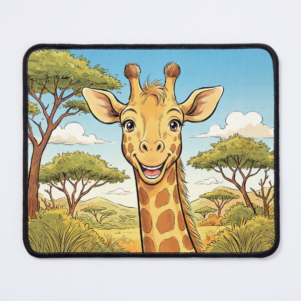 Item preview, Smiling Giraffe Anime Style designed and sold by Home Decor Art.
