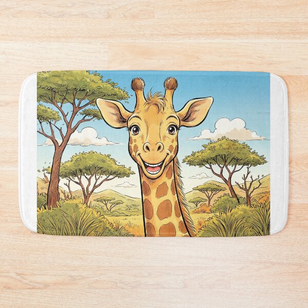 Item preview, Smiling Giraffe Anime Style designed and sold by Home Decor Art.
