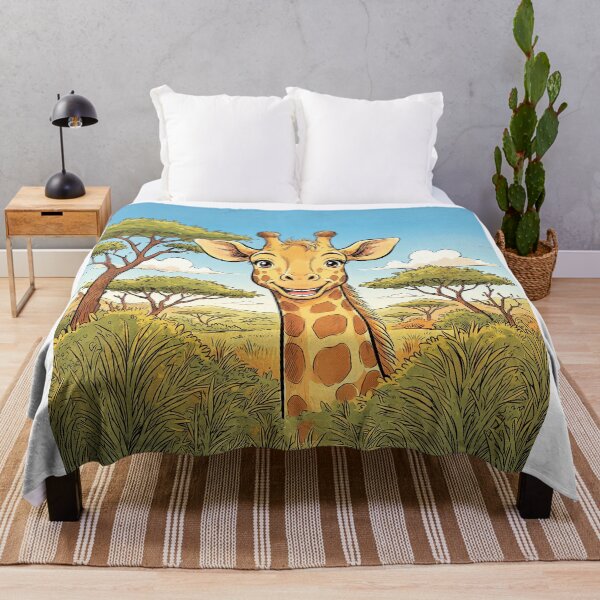 Item preview, Smiling Giraffe Anime Style designed and sold by Home Decor Art.