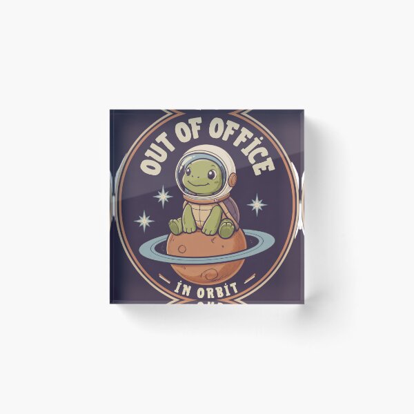 Item preview, Out of Office In Orbit - Funny Astronaut Turtle Design designed and sold by Mnyusshop.