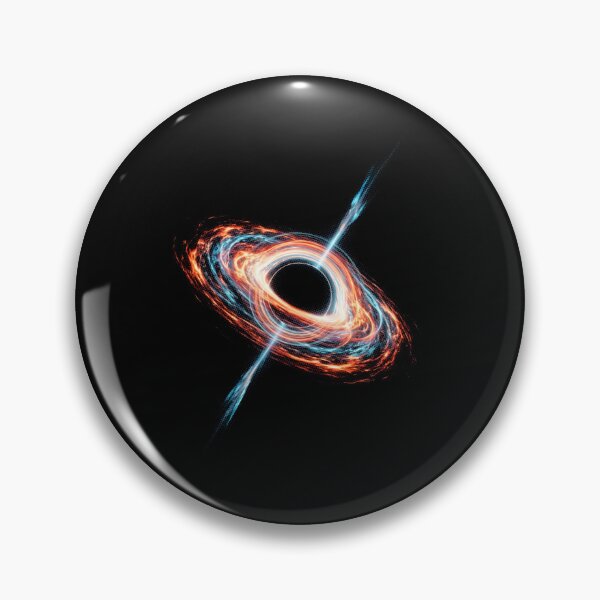 Item preview, Black Hole Event Horizon – Fiery Accretion Disk, Cosmic Space and Blue Relativistic Jet designed and sold by SOUFIANE1991.