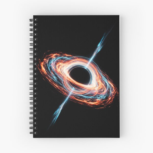 Item preview, Black Hole Event Horizon – Fiery Accretion Disk, Cosmic Space and Blue Relativistic Jet designed and sold by SOUFIANE1991.