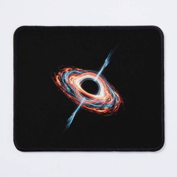 Item preview, Black Hole Event Horizon – Fiery Accretion Disk, Cosmic Space and Blue Relativistic Jet designed and sold by SOUFIANE1991.