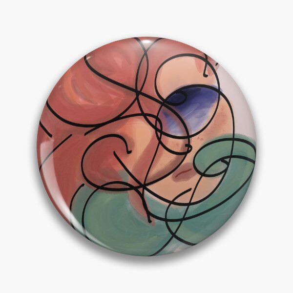 Item preview, Abstract Female Portrait with Red Hair | Continuous Line Art designed and sold by IraKhali.
