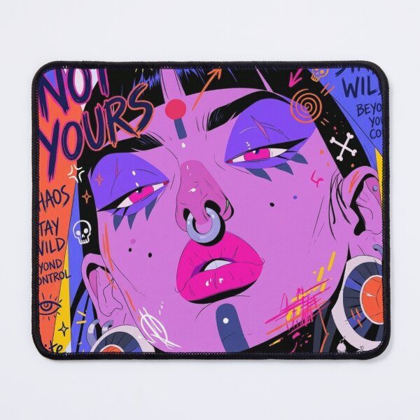 Item preview, R3B3L‑SK1N NØ‑RUL3S: The Neon Chaos Icon Running Full Wild‑Lore Voltage designed and sold by Print Fiction.