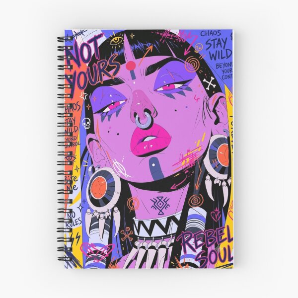 Item preview, R3B3L‑SK1N NØ‑RUL3S: The Neon Chaos Icon Running Full Wild‑Lore Voltage designed and sold by Print Fiction.