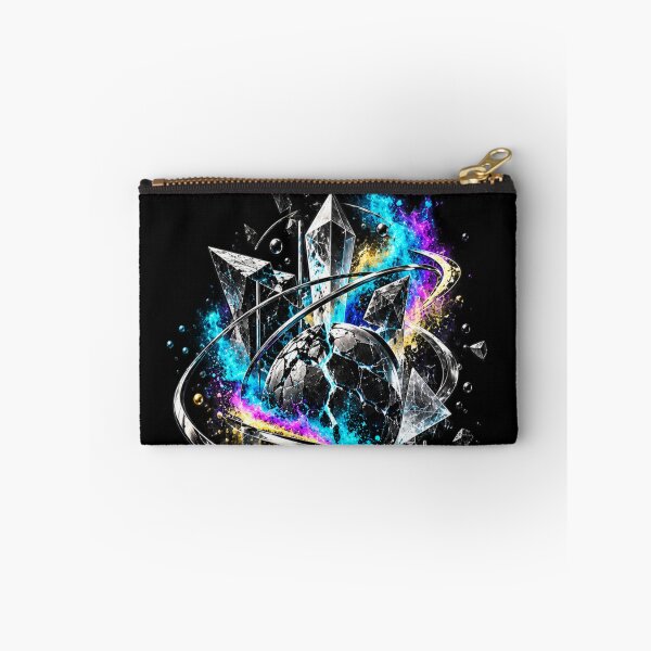 Item preview, Fractured Orbit - Neon Crystal Abstract designed and sold by Personiq Kaleido.