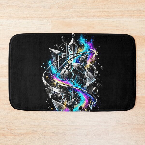 Item preview, Fractured Orbit - Neon Crystal Abstract designed and sold by Personiq Kaleido.