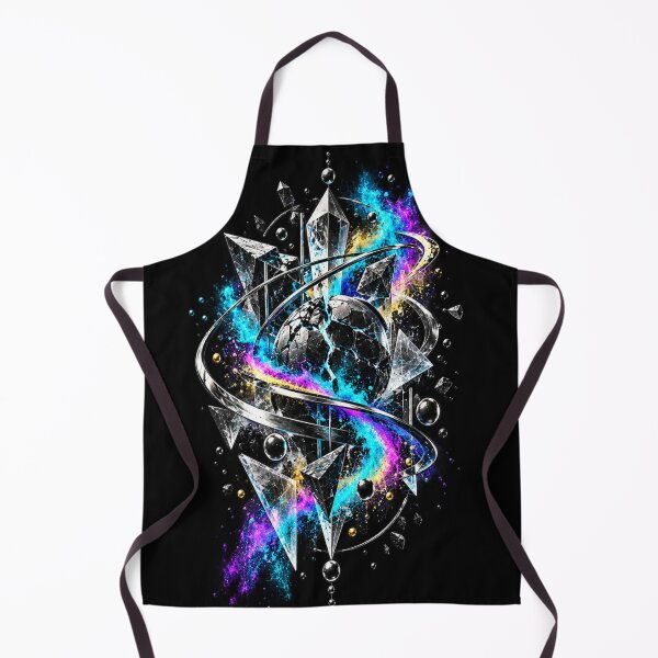 Item preview, Fractured Orbit - Neon Crystal Abstract designed and sold by Personiq Kaleido.