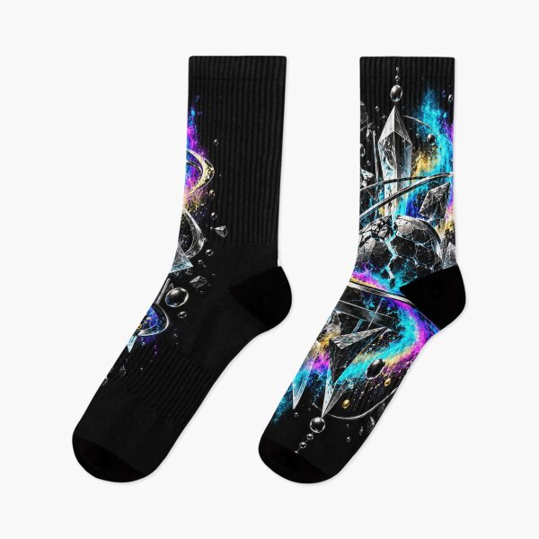 Item preview, Fractured Orbit - Neon Crystal Abstract designed and sold by Personiq Kaleido.
