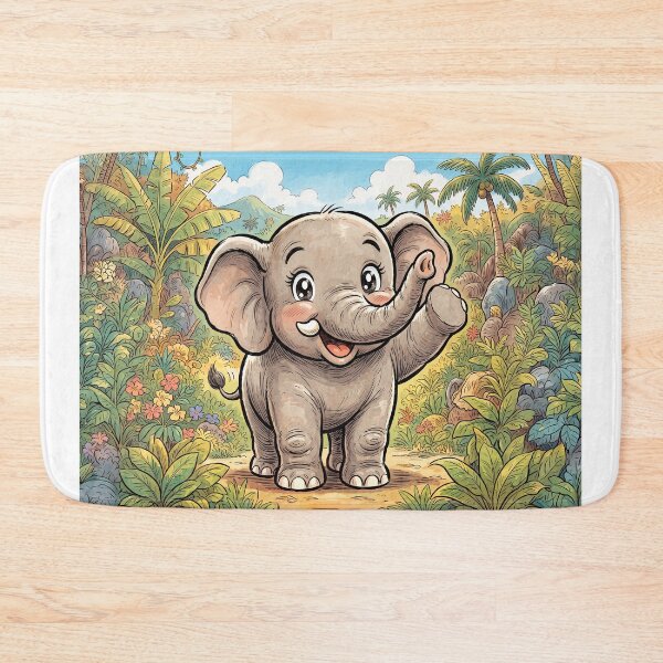 Item preview, Smiling Elephant  Anime Style designed and sold by Home Decor Art.