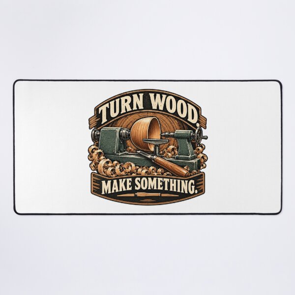 Item preview, Turn Wood Make Something Badge designed and sold by AleksKos.