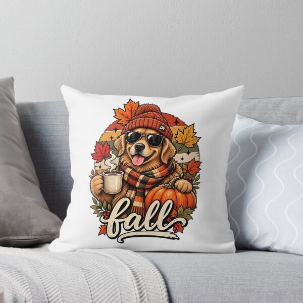 Item preview, Golden Retriever Fall Coffee Pumpkin Beanie Art designed and sold by DesignArtist.ia.