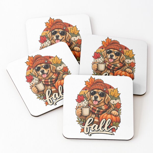 Item preview, Golden Retriever Fall Coffee Pumpkin Beanie Art designed and sold by DesignArtist.ia.